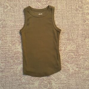 Gap Olive Green Ribbed Tank Top